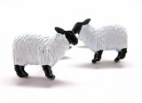 Schafe zählen Emaille Manschettenknöpfe Tierhalter Pfarrer
